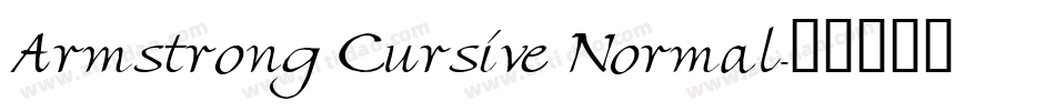 Armstrong Cursive Normal字体转换